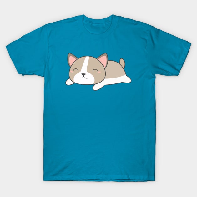 Kawaii and Cute Puppy Dog T-Shirt T-Shirt by happinessinatee